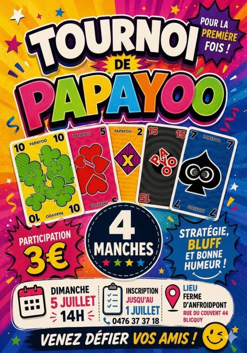 Affiche Tournoi papayoo